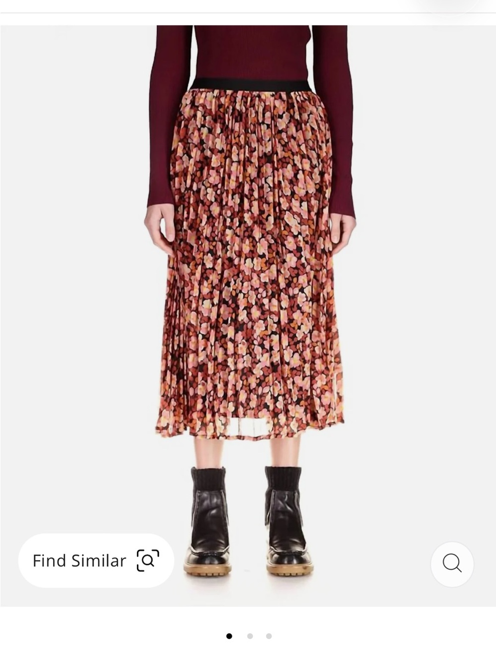 Sanctuary Pleated Boho Whimsical Midi Skirt (XL)